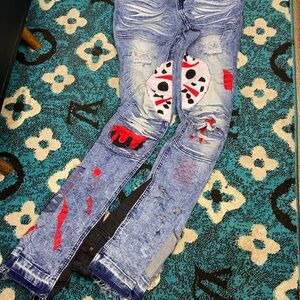 (1 Of 1)🔥🔥Custom (Stacked) Distressed Jason Voorhees🖤🏒🏒